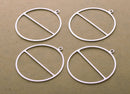 Silver Round earring connector charms links for earring makings 