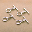 Silver Plated Toggle T Bar Bali Clasps