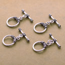 Antique Silver Rope Toggle Clasps For Jewelry Makings