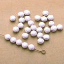 Silver Hammered Saucer Beads For Jewelry Makings 