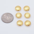 Gold Plated 12mm Saucer Spacer Beads
