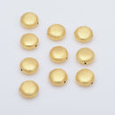 Gold Plated 10mm Saucer Spacer Beads