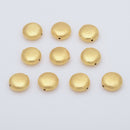 Gold Plated 10mm Saucer Spacer Beads