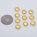 Gold Plated 10mm Saucer Spacer Beads
