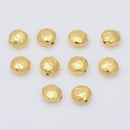 Gold Hammered Saucer Beads For Jewelry Makings 