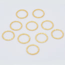 Gold Hammered Washer Rings Connector Circle Charms For Jewelry Makings 