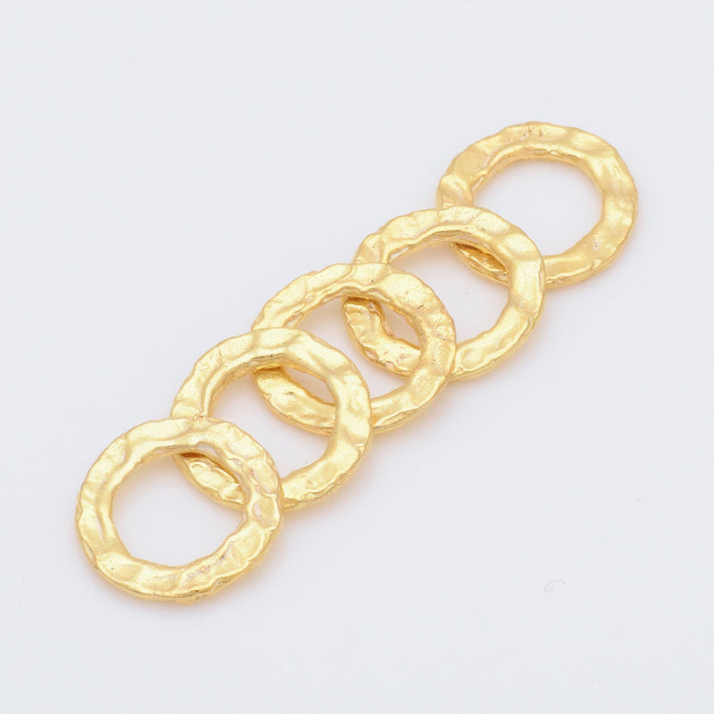 Gold Plated Hammered Washer Stamping Blanks Connector Charms