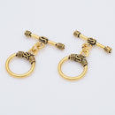 Antique Gold Bali Toggle Clasps For Jewelry Makings