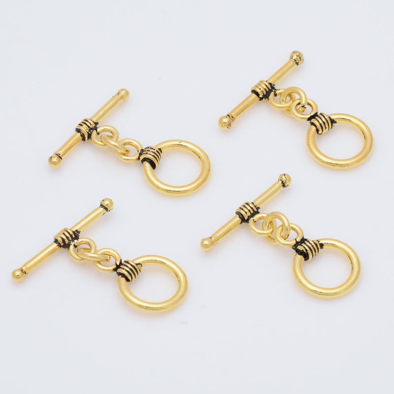 Antique Gold Rope Toggle Clasps For Jewelry Makings