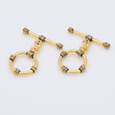 Antique Gold Bali Toggle Clasps For Jewelry Makings