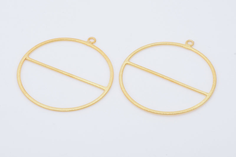 Gold Round Earring Components for jewelry making