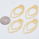 Gold Plated Marquise Earring Connector Chandelier Charms