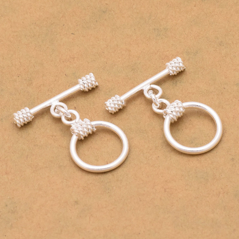 Silver Bali Toggle Clasps For Jewelry Makings