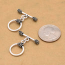 Silver Plated Antique Toggle T Bar Clasps