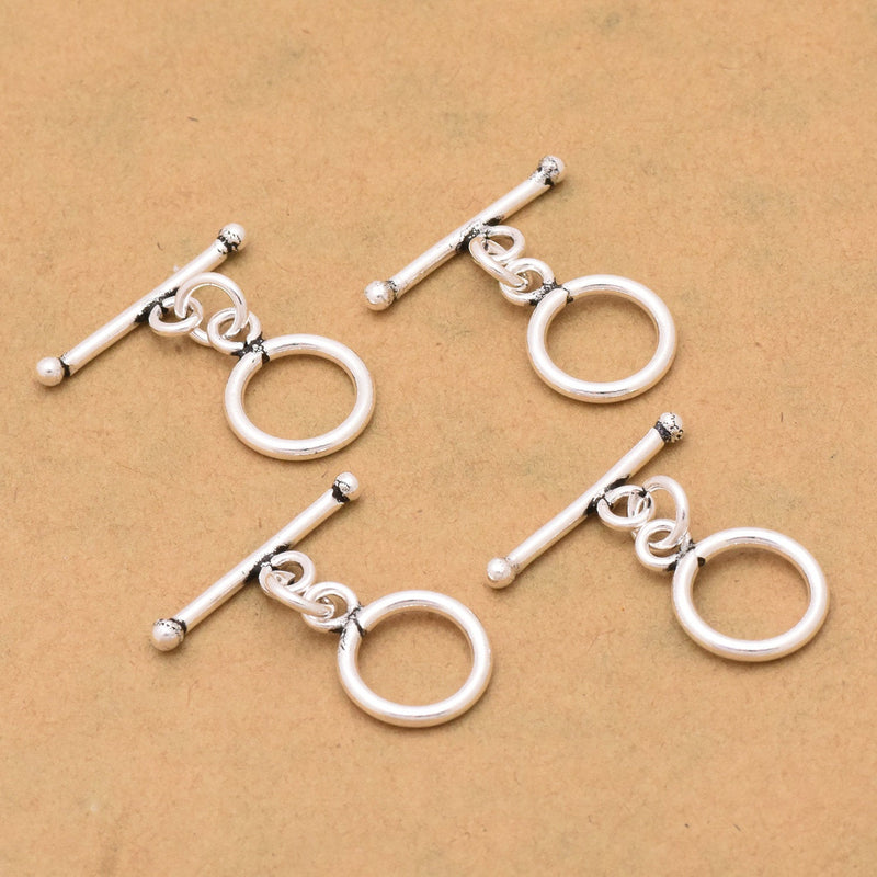Silver Antique Toggle Bar Closures Clasps For Jewelry Makings 