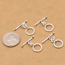 Antique Silver Plated Toggle T Bar Clasps - 13mm