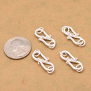 Silver Plated Bali  S Hook Clasps