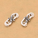 Antique Silver Plated S Hook Bali Clasps - 28mm
