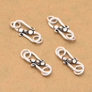 Antique Silver Plated Bali S Hook Clasps - 32mm