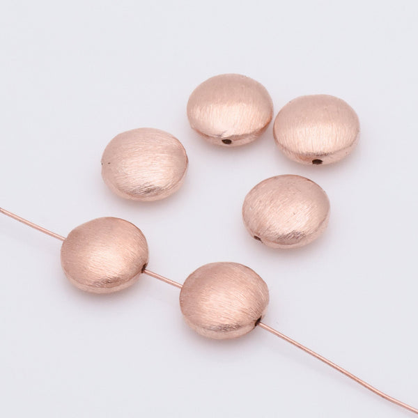 Rose Gold Saucer Beads For Jewelry Makings 