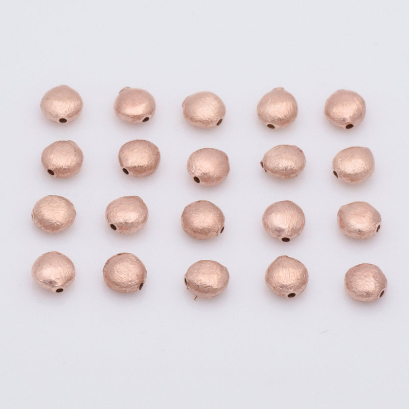 Rose Gold Plated 6mm Saucer Spacer Beads