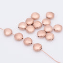 Rose Gold Plated 8mm Saucer Spacer Beads