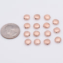 Rose Gold Plated 8mm Saucer Spacer Beads