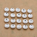 Silver Plated 8mm Bi-cone Saucer Spacer Beads