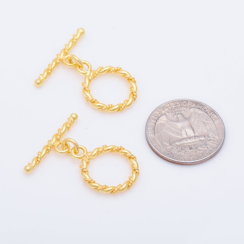 24k gold toggle clasp