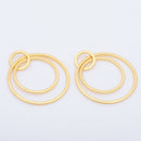 Gold Earring Connector Rings Links For Jewelry Makings 
