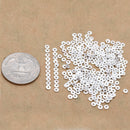 Silver Plated Flat Disc Heishi Spacer Beads - 3mm