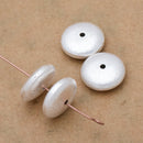 Silver Brushed Saucer Beads For Jewelry Makings 