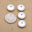 Silver Plated 16mm Saucer Spacer Beads