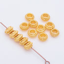 7mm Gold Plated Coil Shape Bali Spring Beads