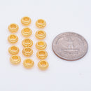 7mm Gold Plated Coil Shape Bali Spring Beads