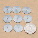 Black Gunmetal Plated Flat Disc Heishi Spacer Beads - 18mm