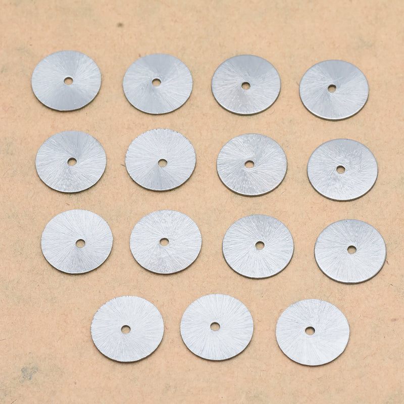 Black Gunmetal Plated Heishi Flat Disc Spacer Beads - 14mm