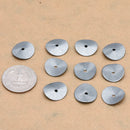 Black Gunmetal Plated Wavy Disc Spacer Beads - 16mm