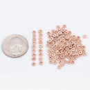 3.5mm Rose Gold Plated Daisy Heishi Spacer Beads