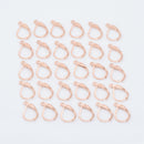 Rose Gold Plated Lever Back Ear Wire Hooks - 10mm