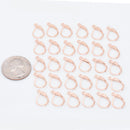 Rose Gold Plated Lever Back Ear Wire Hooks - 10mm