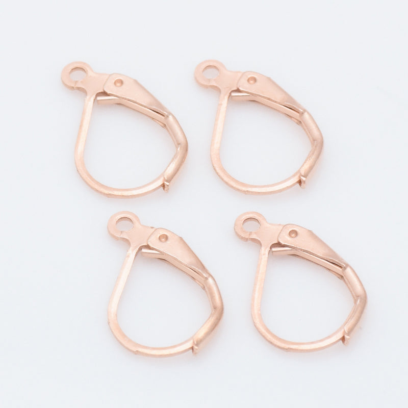 Rose Gold Lever back Earring Hooks For Earring Makings