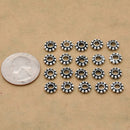 8mm Antique Silver Plated Daisy Heishi Spacer Beads