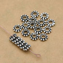 8mm Antique Silver Plated Daisy Heishi Spacer Beads