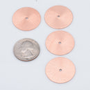 Copper Heishi Flat Disc Spacer Beads - 26mm