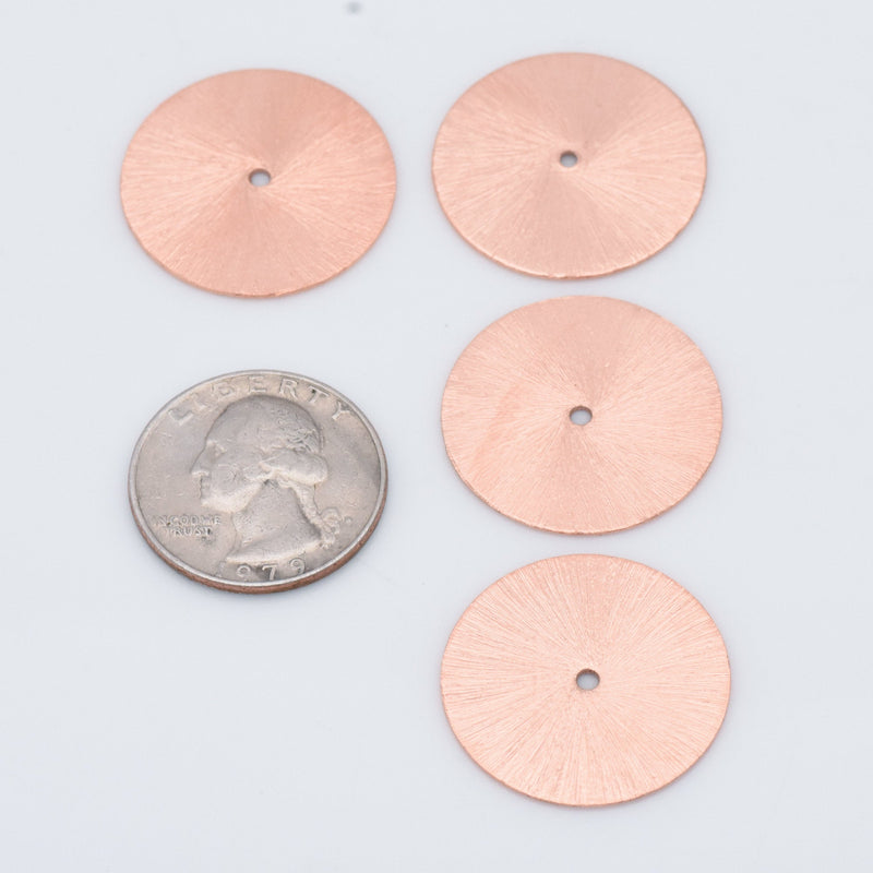 Copper Heishi Flat Disc Spacer Beads - 26mm