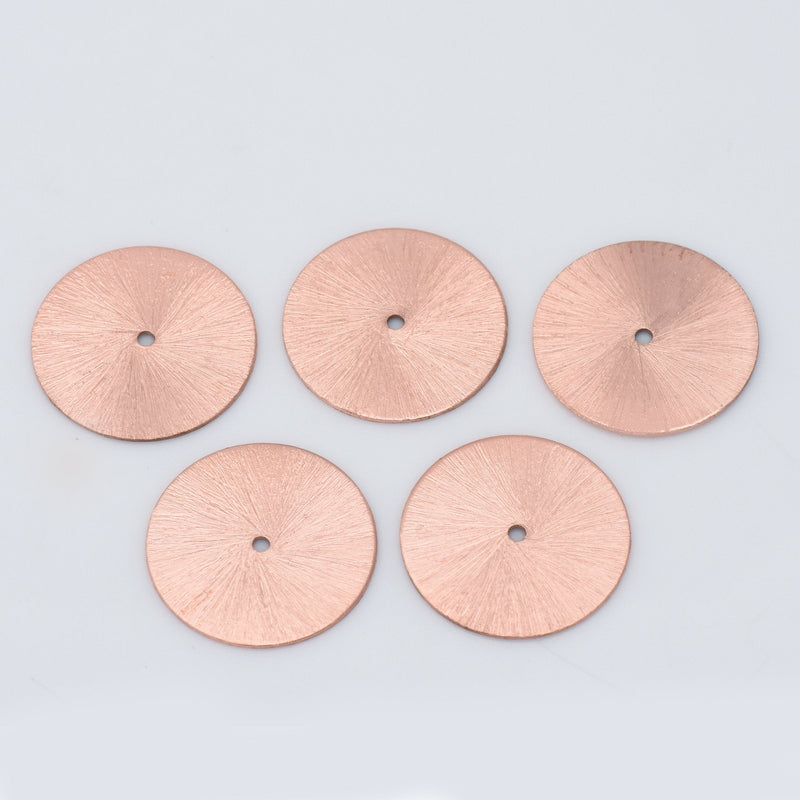 Copper Heishi Flat Disc Spacer Beads - 24mm