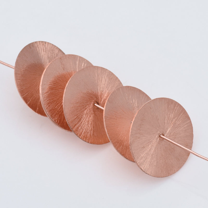Copper Brushed Flat Spacers Heishi Disc Beads For Jewelry Makings
