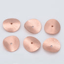 Copper Brushed  Spacers Wavy Heishi Disc Beads For Jewelry Makings