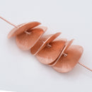 Copper Wavy Disc Spacer Beads - 20mm